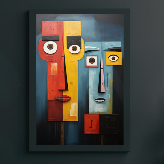 Geometric Gaze Metal prints
