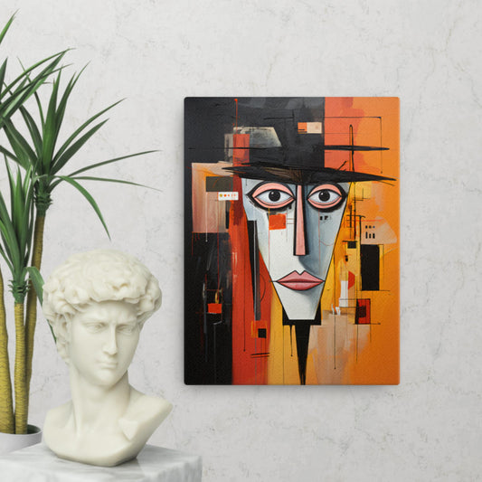 Man in Hat on Canvas