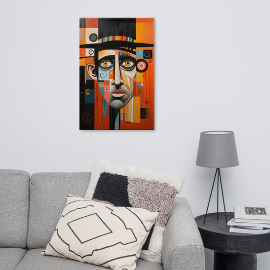 Man in Hat on Canvas