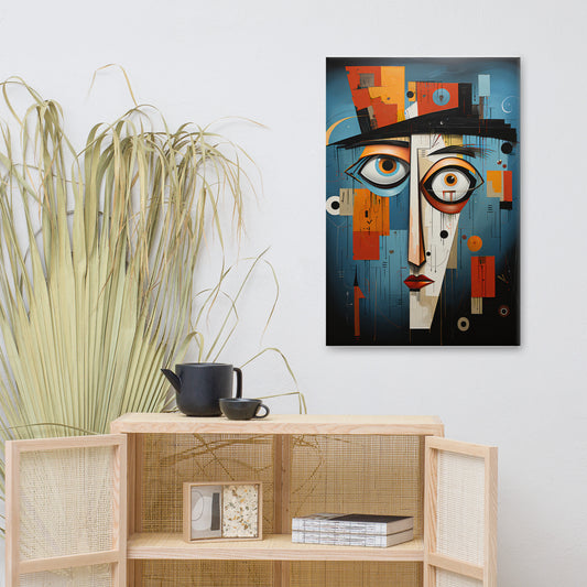 Man in Hat on Canvas