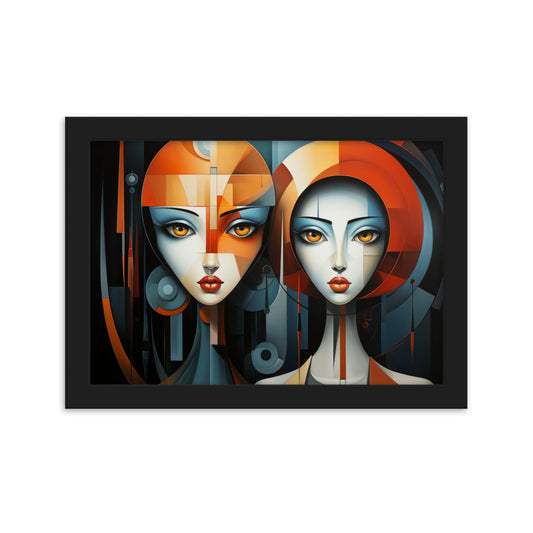 Framed matte paper poster