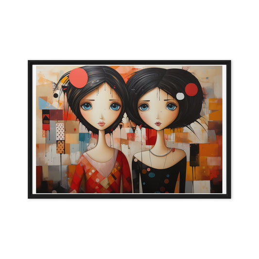 Sisters in Harmony — Framed Canvas