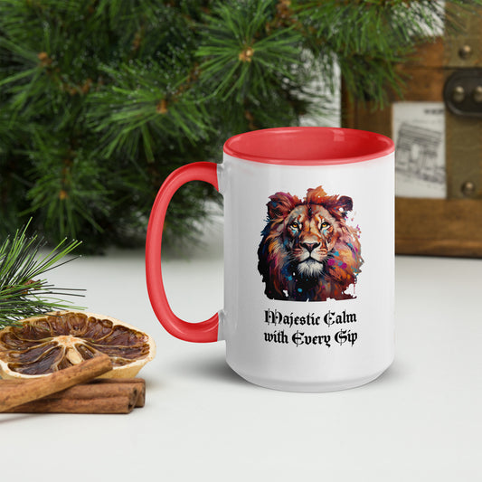 Lion Mug with Color Inside