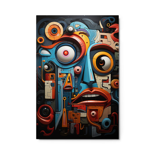 Mechanical Face — Metal Print